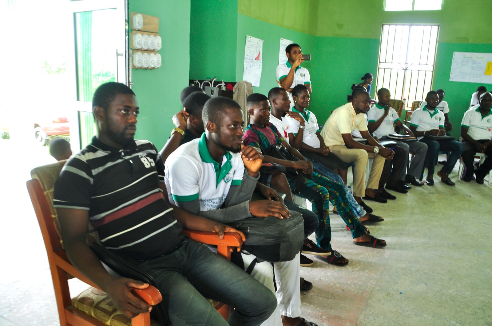 Learners in a classroom session